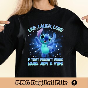 Stitch Coquette Png, Retro Stitch Coquette Png, Stitch Coquette Png, Personaggio dei cartoni animati T-shirt Png Design, Download immediato in diretta, Ridere, Amore