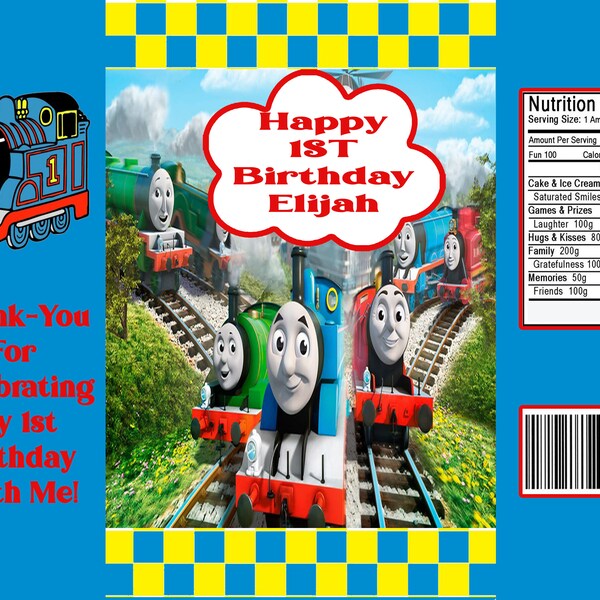 Thomas The Train Chip Bag Wrapper/ digital file