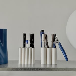Contemporary Desk Organiser - Pen & Pencil Holder, Minimalist Desk Tidy, Office Decor