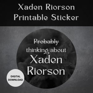 Thinking about Xaden Riorson Sticker | Fourth Wing | Violet Sorrengail | Iron Flame | Kindle Stickers| Bookish Gifts | Romantasy Sticker