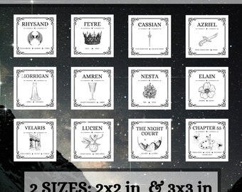 ACOTAR Inspired Candle Labels | Booklover Gifts | ACOTAR Gifts | A Court of Thorns and Roses | ACOTAR Candle | Rhysand Candle | sarah j maas