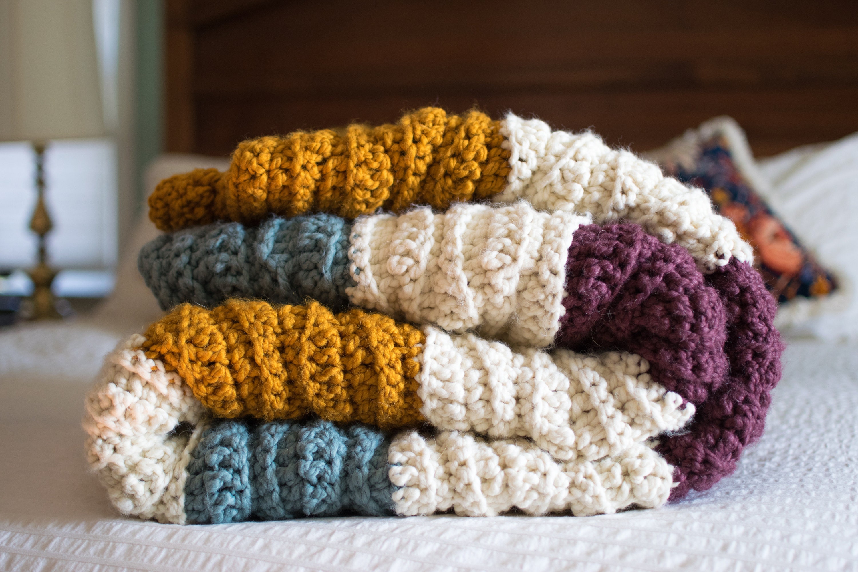 Chunky Crochet Blanket Pattern Etsy