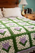 CROCHET PATTERN and Photo Tutorial / Flower Granny Square Blanket / The Tulip Time Throw / Easy / PDF download