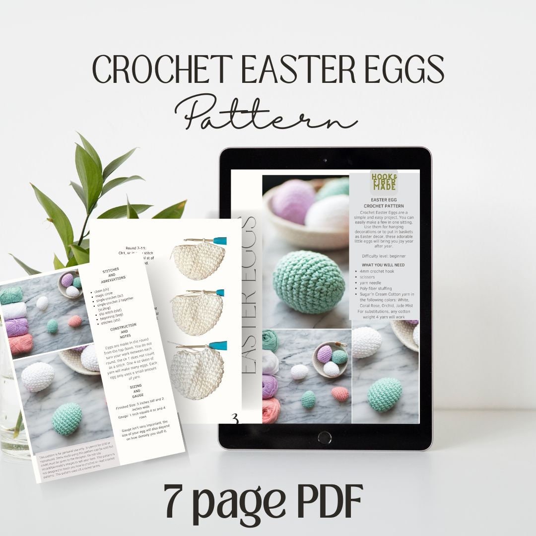 Crochet Easter Egg Pattern / Easy Step by Step Photo Instruction ...