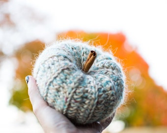 EASY Pumpkin Crochet Pattern 3 size options fuzzy cute instant pdf download rustic farmhouse decor
