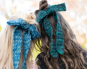 Crochet Bow Pattern / Coquette hair ribbon / step by step instruction with photos / Pdf download