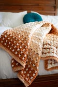 CROCHET PATTERN & Photo tutorial / Chunky Modern Crochet Blanket / The Toasted Marshmallow Throw /  Easy Crochet Afghan/ PDF Download