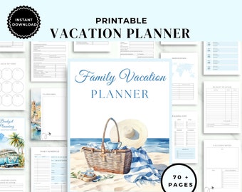 Family Vacation Planner | Travel Planner Printable | Trip Planning Vacation Planner | Family Trip Planner | Trip Printable Planner | PDF