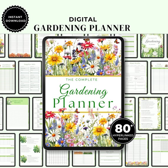 Digital Garden Planner |Garden Journal |Homesteading Planner |Garden Notebook| Garden Organizer | Plant Planner | Square Foot Garden Planner