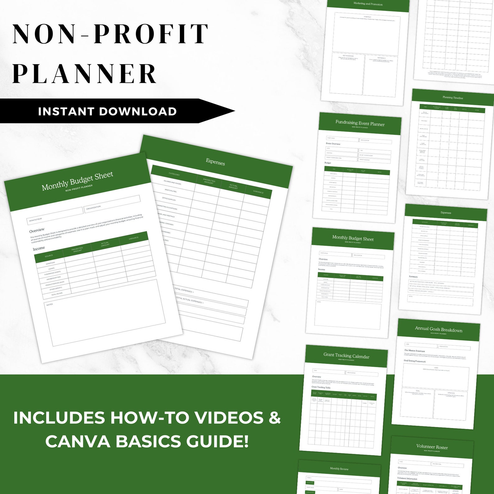 Editable Non-profit Planner | Non-profit Event Planner | Non-profit ...