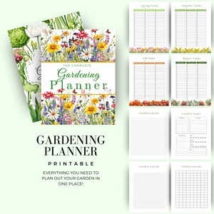 Pianificatore di giardini stampabile / Organizzatore di giardini / Pianificatore di giardini in piedi quadrati / Registri delle piante / Elenco di controllo per il giardinaggio / Inventario / Pianificatore di piante immagine 3