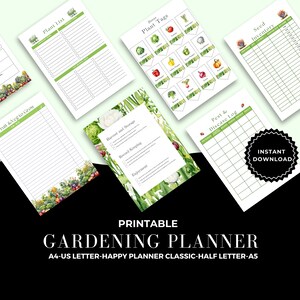 Pianificatore di giardini stampabile / Organizzatore di giardini / Pianificatore di giardini in piedi quadrati / Registri delle piante / Elenco di controllo per il giardinaggio / Inventario / Pianificatore di piante immagine 8