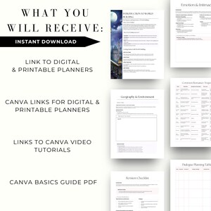 Romantasy Novel Writing Workbook Bundle, Editable World Building ...