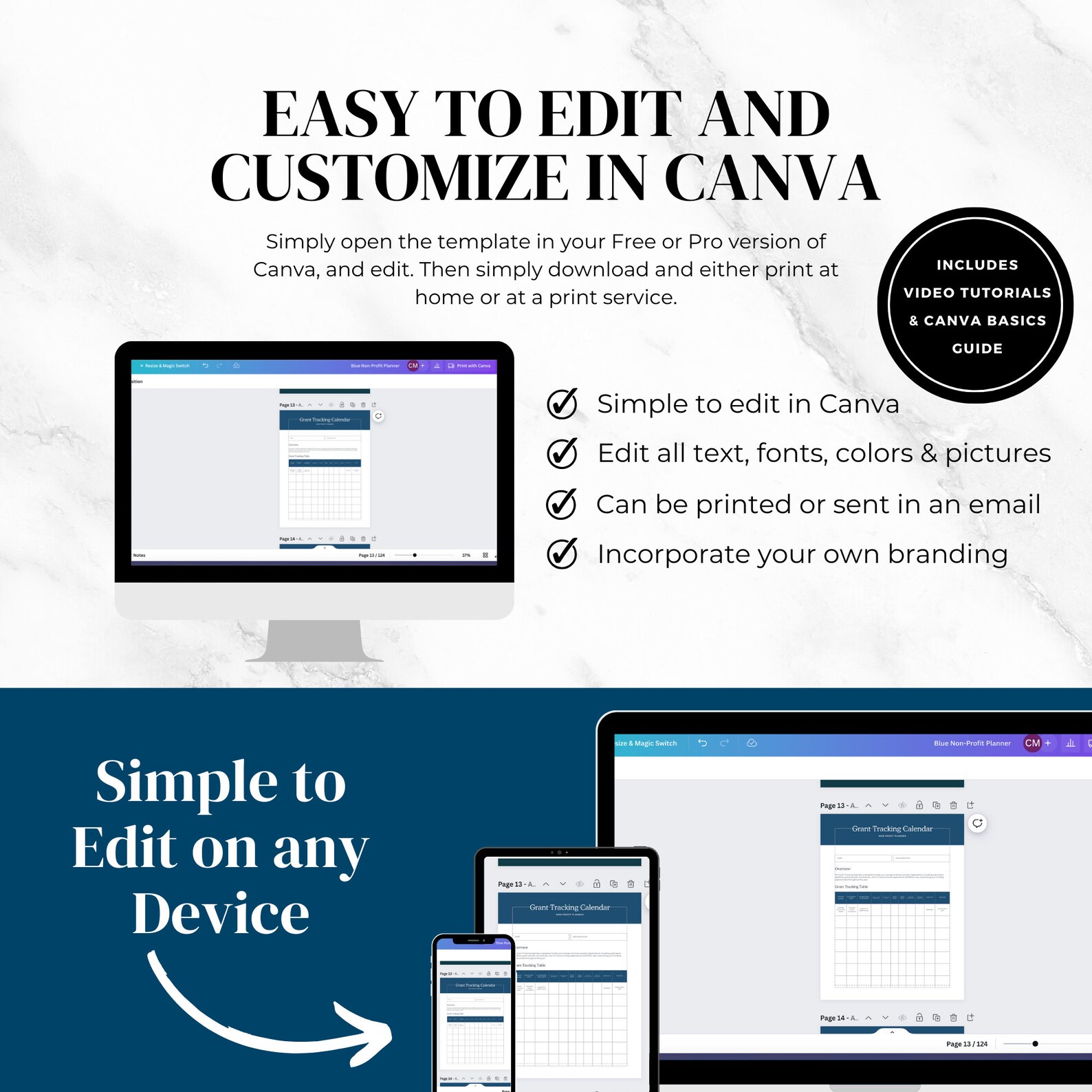 Editable Non-profit Planner | Non-profit Event Planner | Non-profit ...