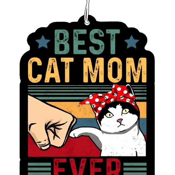 2x Best Cat Mom Fragrance Tree Air Freshener