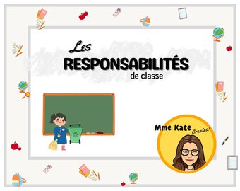 Classroom Responsabilities for Students - French - 30 jobs