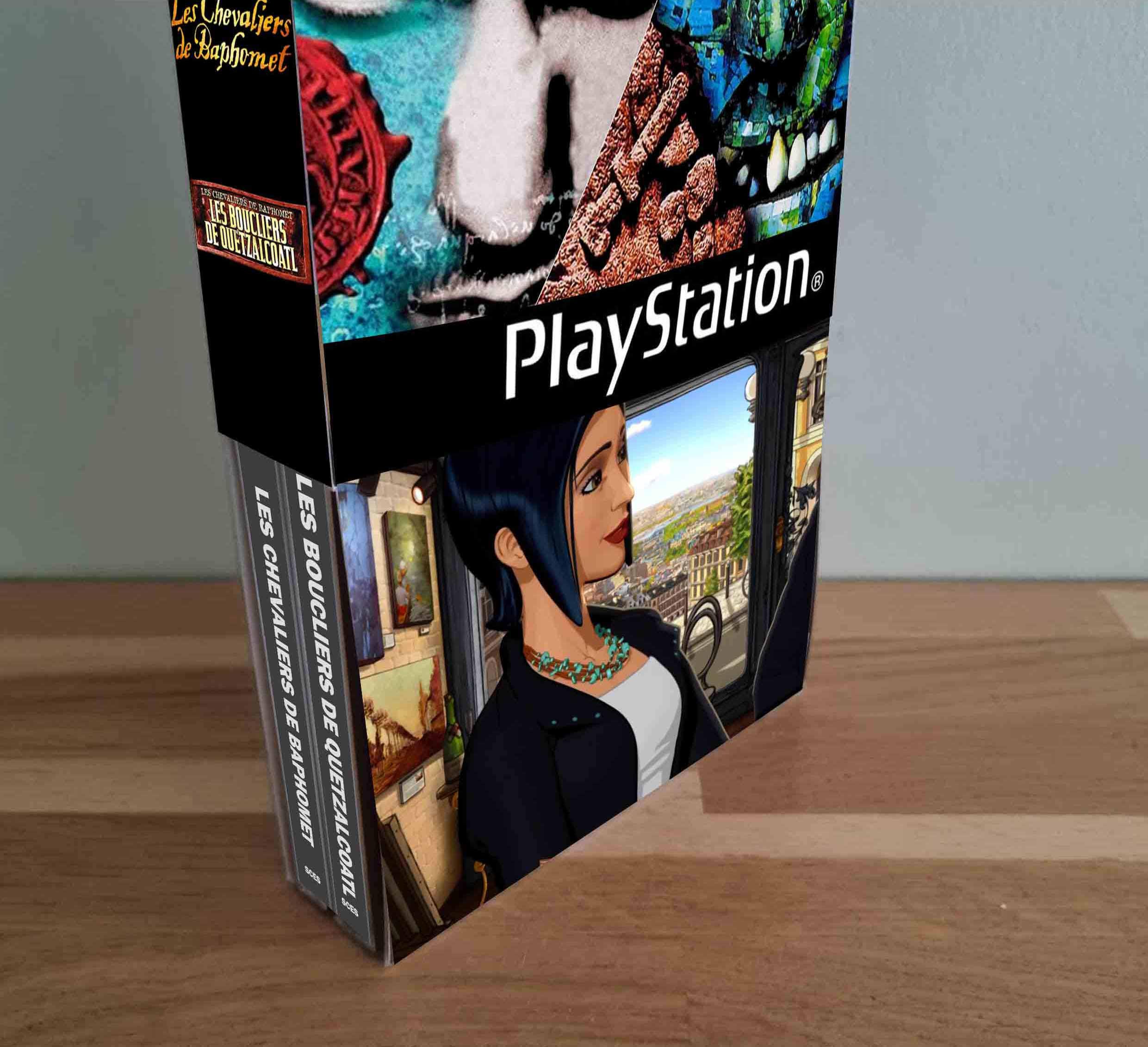 Les Chevaliers De Baphomet 1 & 2 Sur PS1 - Fourreau De Protection - NEUF Sous Blister