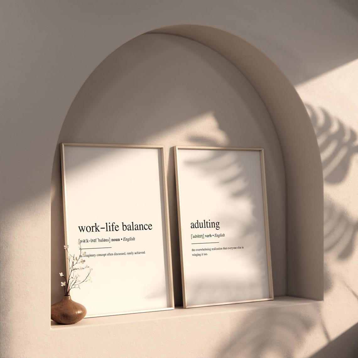 Work-life Balance Definition Funny Wall Art Poster | Minimalist ...