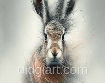 Dash Stunning Woodland Hare Print