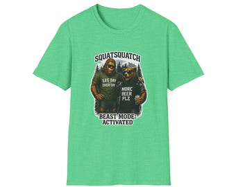 Bigfoot und Bär Beast Mode T-Shirt | Cryptid Waldkreatur T-Shirt