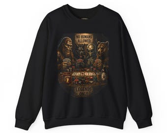 Squatchitis Big Foot & Gang Sweatshirt mit Rundhalsausschnitt