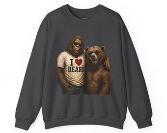 Big Foot liebt Bären Sweatshirt | Sasquatch Bär Grafik