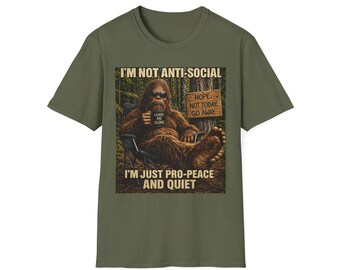 Go Away Big Foot T-Shirt | Sasquatch Humor T-Shirt