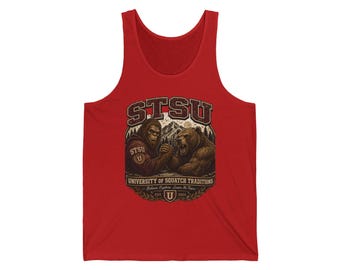 STSU Squatchitis & Bär Tank Top | Sasquatch Bigfoot Waldstimmung