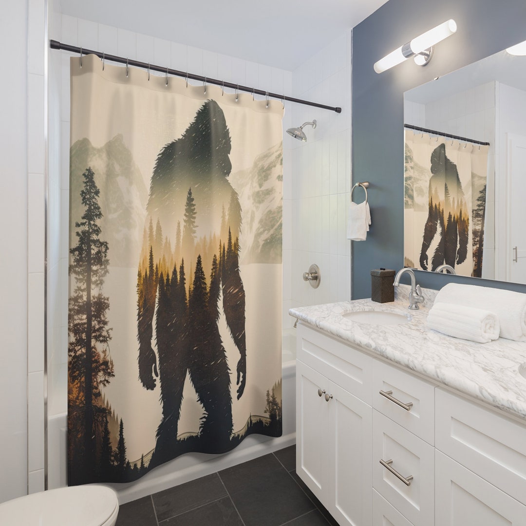 Bigfoot, Sasquatch, Bigfoot Shower Curtains, 71x74 - Etsy
