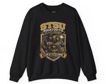 Squatchitis Top Secret Universität Bigfoot Familie Rundhals-Sweatshirt