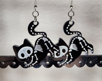 Halloween Dangle Earrings For Women - Punk Goth Pumpkin Acrylic Spooky Jewelry Gift
