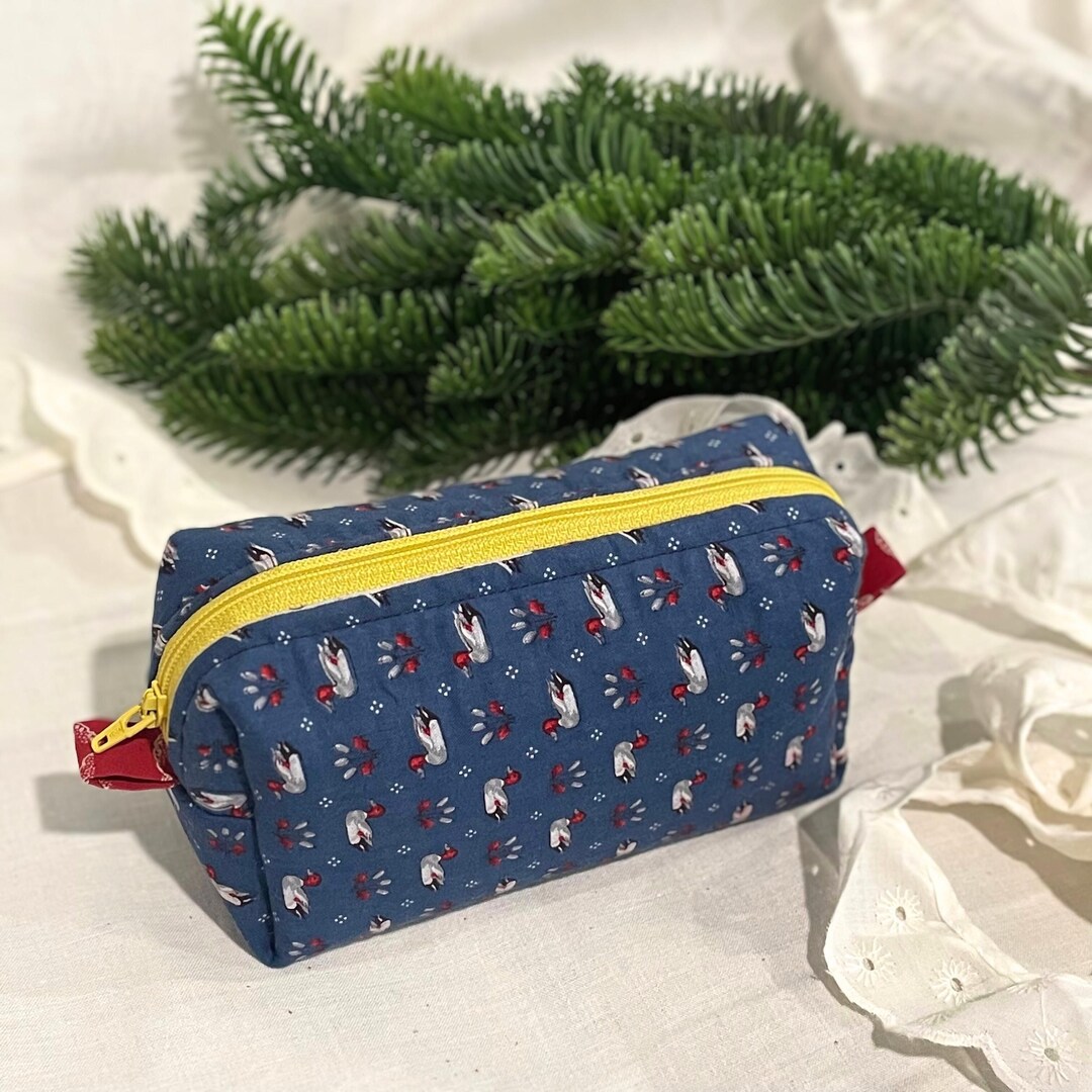 Handmade Cute Japanese Style Makeup Bag, Padded Makeup Bag, Toiletry