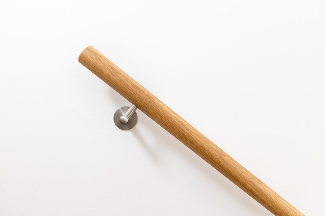 Round Oak Handrail Made to Measure 45 Mm Solid Wood Made in Germany Fsc