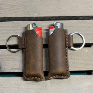 Handmade Leather Case for Bic Lighter | Bic Cigarette Lighter Case | Bic Lighter Holder | Leather Lighter Case