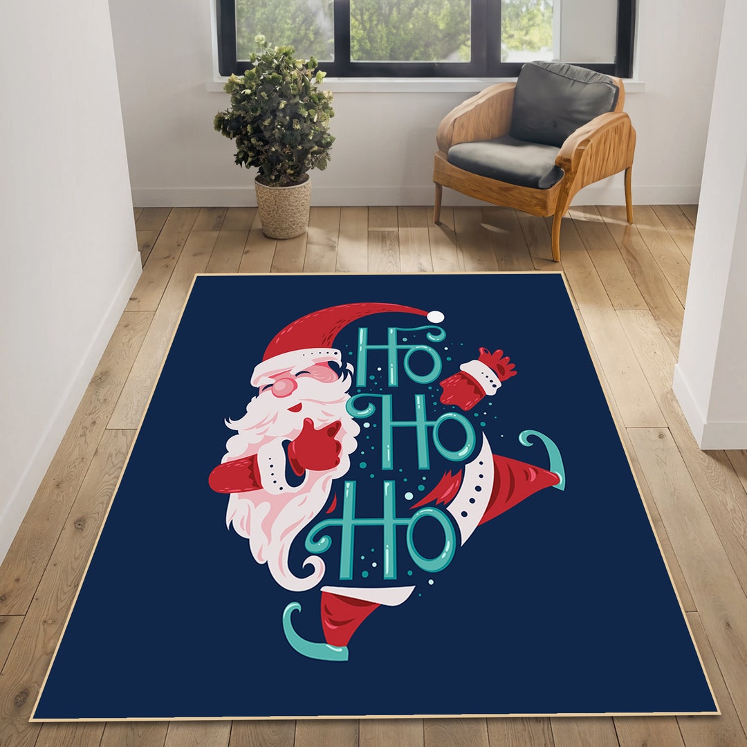Christmas Rug, Merry Christmas Rug, Christmas Room Decor, Snowflake Rug