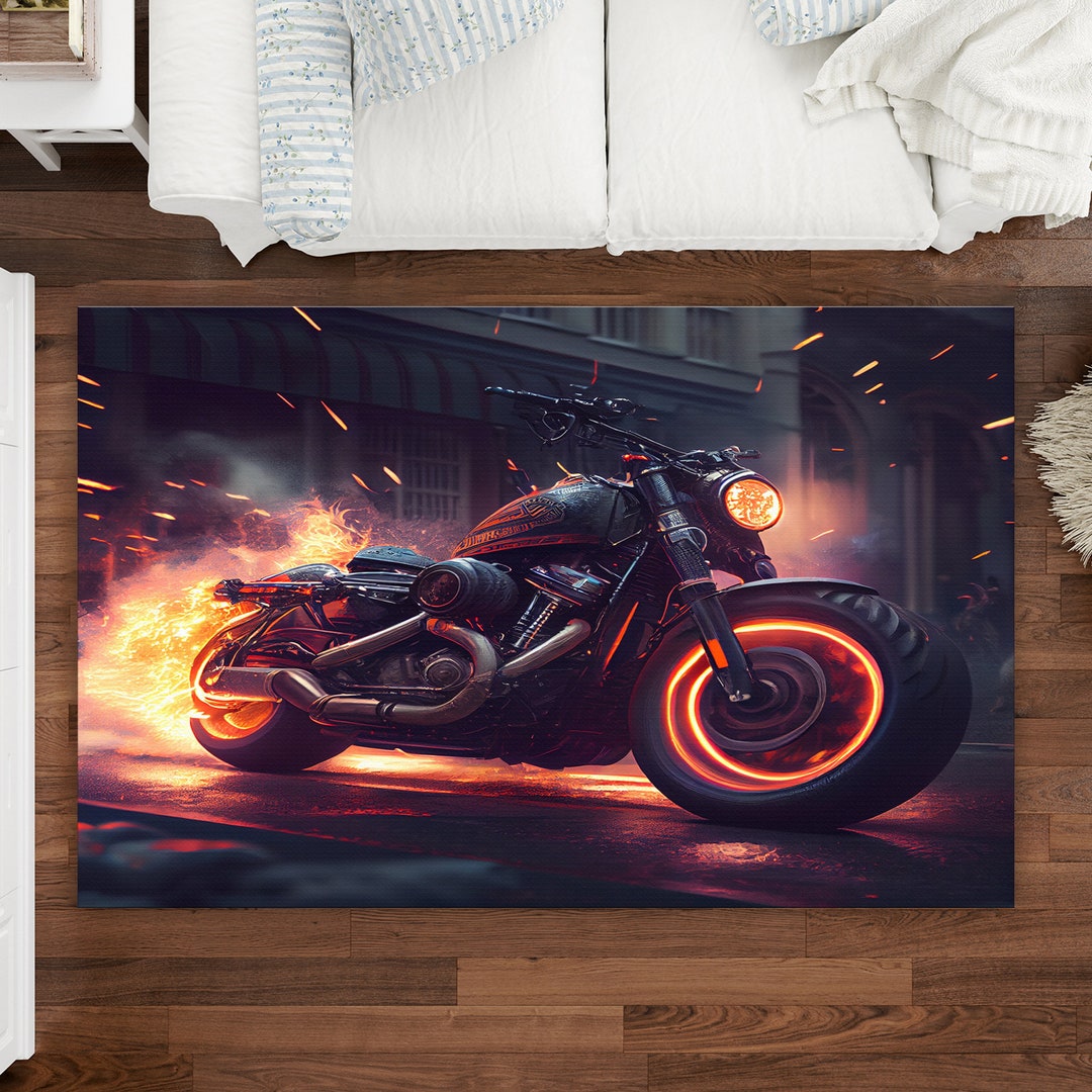 Motorrad-Teppich, Motorrad-Geschenke, Motorrad-Svg, Geschenke für ...