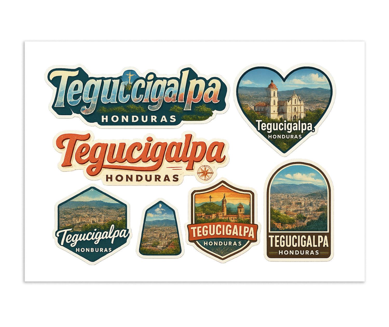 Tegucigalpa Honduras Travel Sticker Set – City Landmarks Souvenir - Etsy