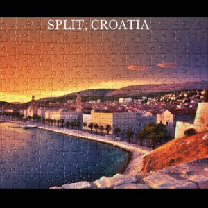 1000-Piece Wooden Jigsaw Puzzle – Croatia St. Mark's Church Zagreb Travel Souvenir Puzzle