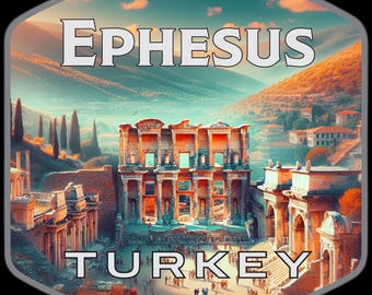 Ephesus Turkey Souvenir Vinyl Bubble Free Souvenir Kiss-Cut Sticker