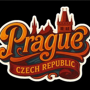 Prag Tschechische Republik Kühlschrankmagnet oder Kiss-Cut Aufkleber Reise-Andenken-Geschenk-Dekor