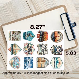 North Wildwood NJ Souvenir Sticker Sheet: Coastal Charm Designs (12 Pack) image 2