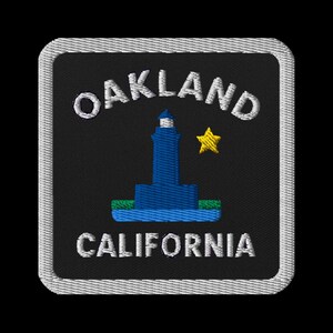 Oakland California Embroidered Patch - Lighthouse Souvenir Travel Patch for Backpacks Jackets - Bay Area Keepsake