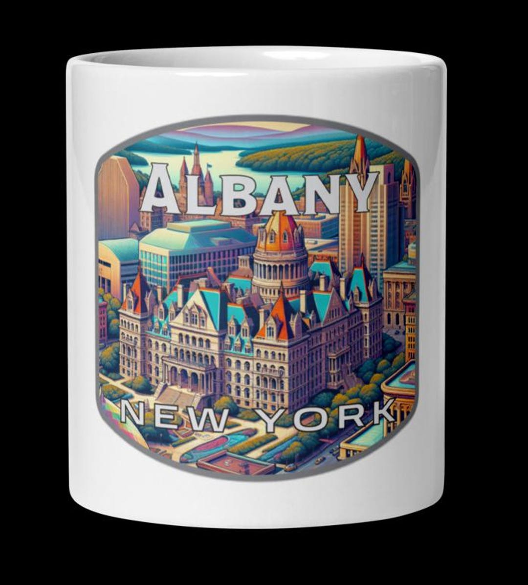 Albany New York Landmark Mug - 11oz 15oz 20oz Souvenir Gift - Etsy