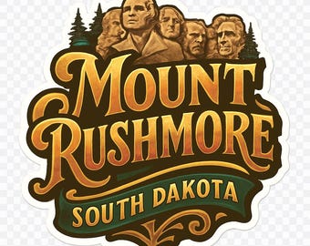 Mount Rushmore South Dakota Sticker Magnet Souvenir Gift Decor Vinyl Die Cut