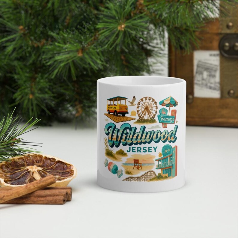 Wildwood New Jersey Boardwalk Ceramic Mug – Beach Travel Souvenir Cup image 2