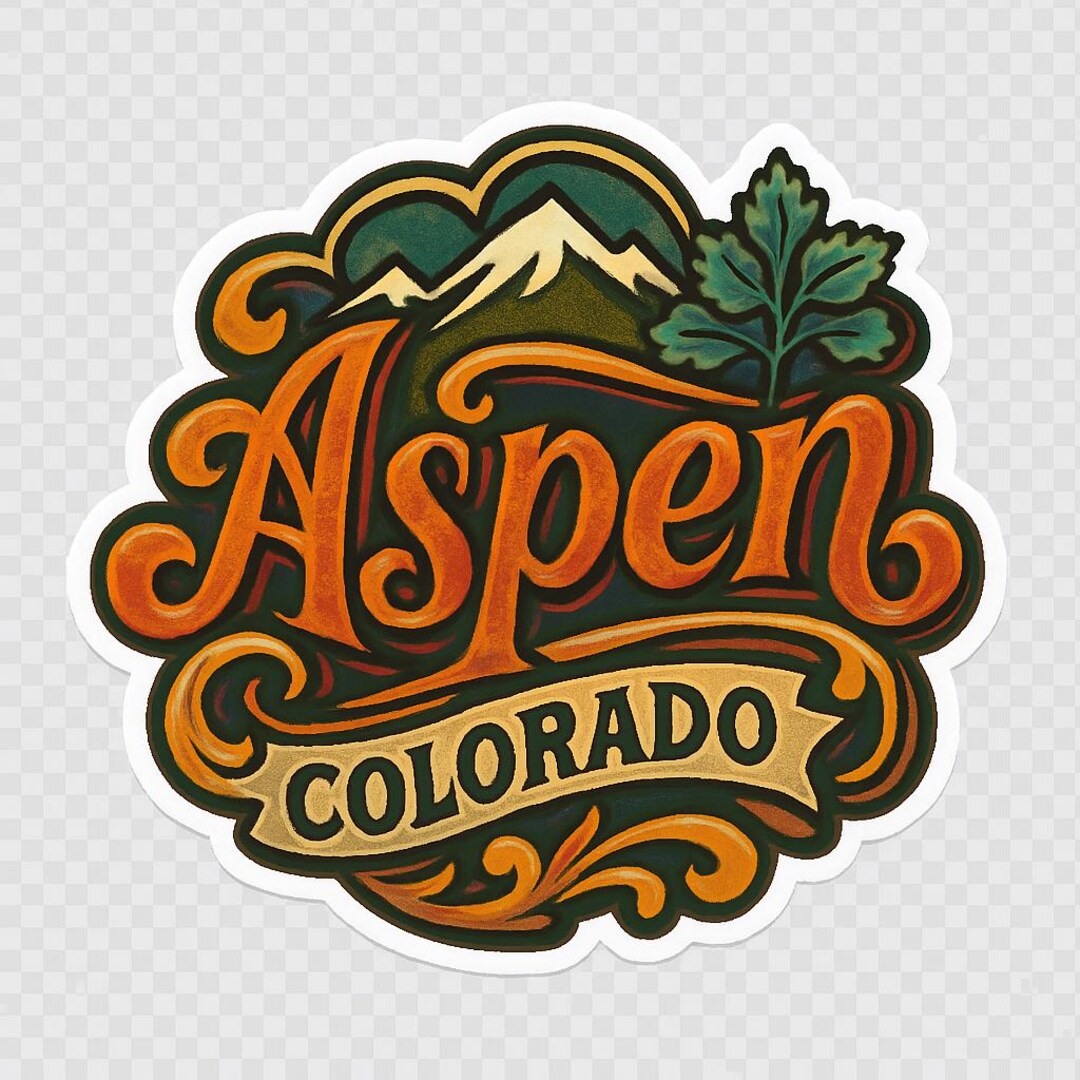 Aspen Colorado Sticker Magnet Travel Souvenir Gift Decor Vinyl Die Cut ...
