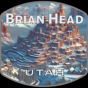 Brian Head Utah Souvenir Vinyl Bubble Free Souvenir Kiss-Cut Sticker