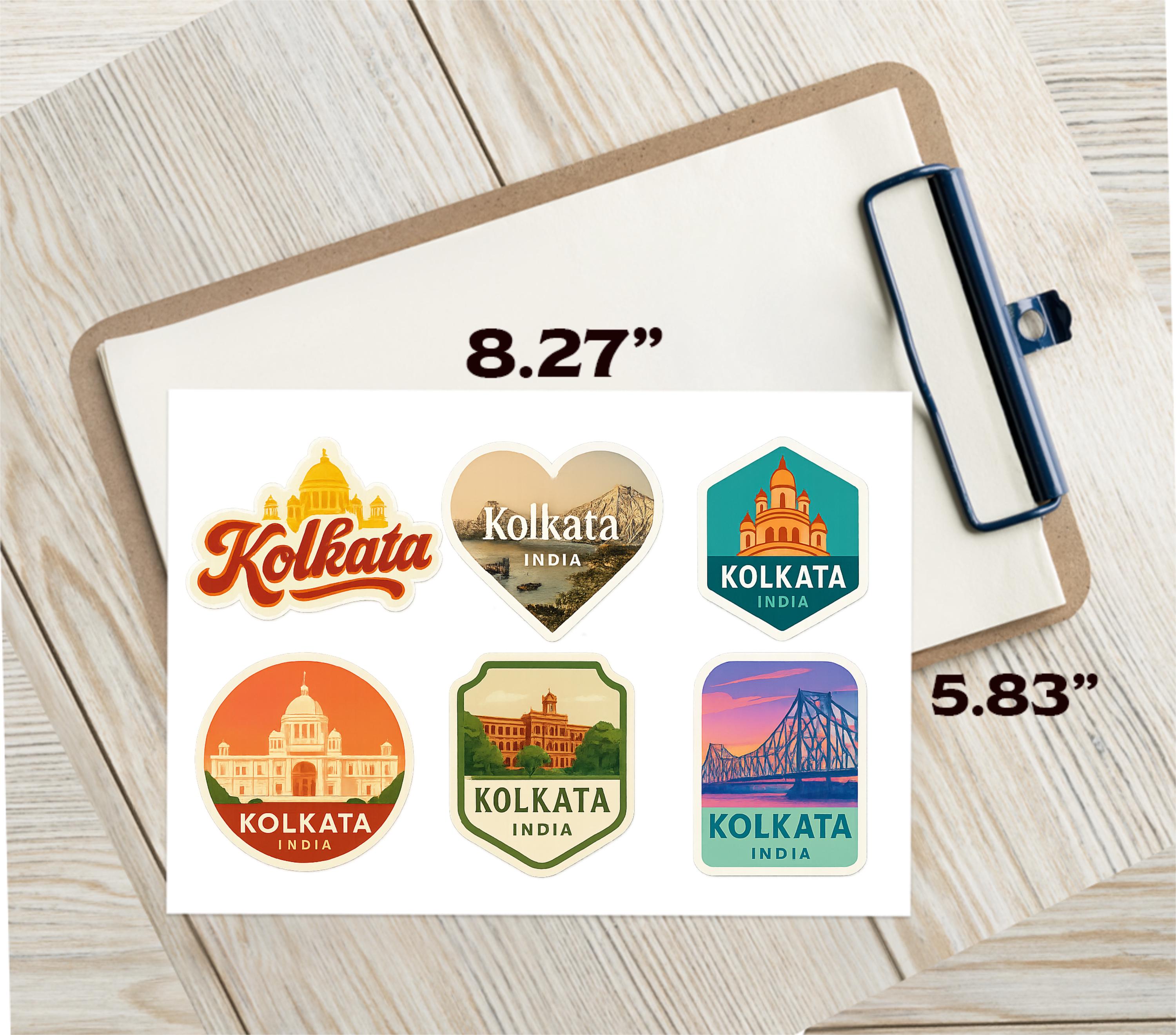 Kolkata India Sticker Sheet: Iconic Landmarks Vinyl Decals - Etsy