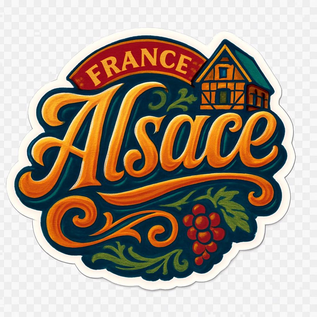 Alsace France Sticker Magnet Travel Souvenir Gift Decor Vinyl Die Cut ...