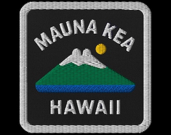 Mauna Kea Hawaii Embroidered Patch - Mountain Souvenir Travel Patch for Backpack Jacket